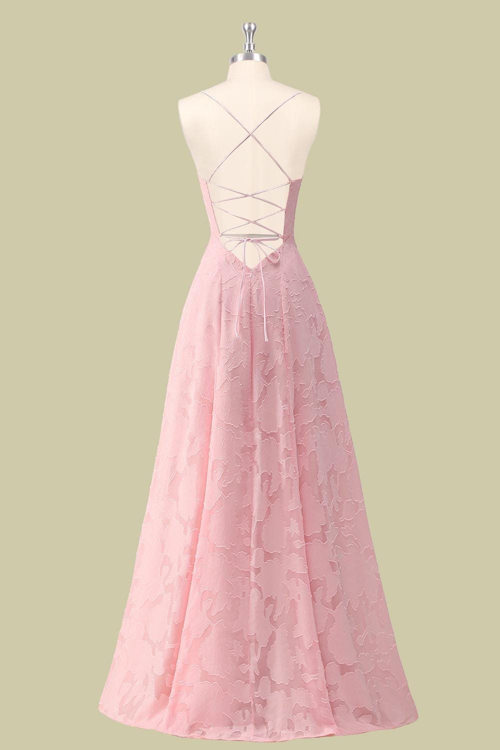 Pink Prom Dress 3D Floral Applique, Custom Made Satin Evening Gown, Formal Gala Wear - Image 4