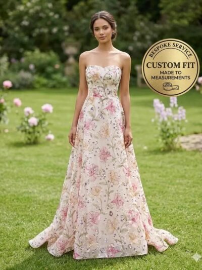 Custom Sparkly Light Pink Fairy Corset Prom Dress