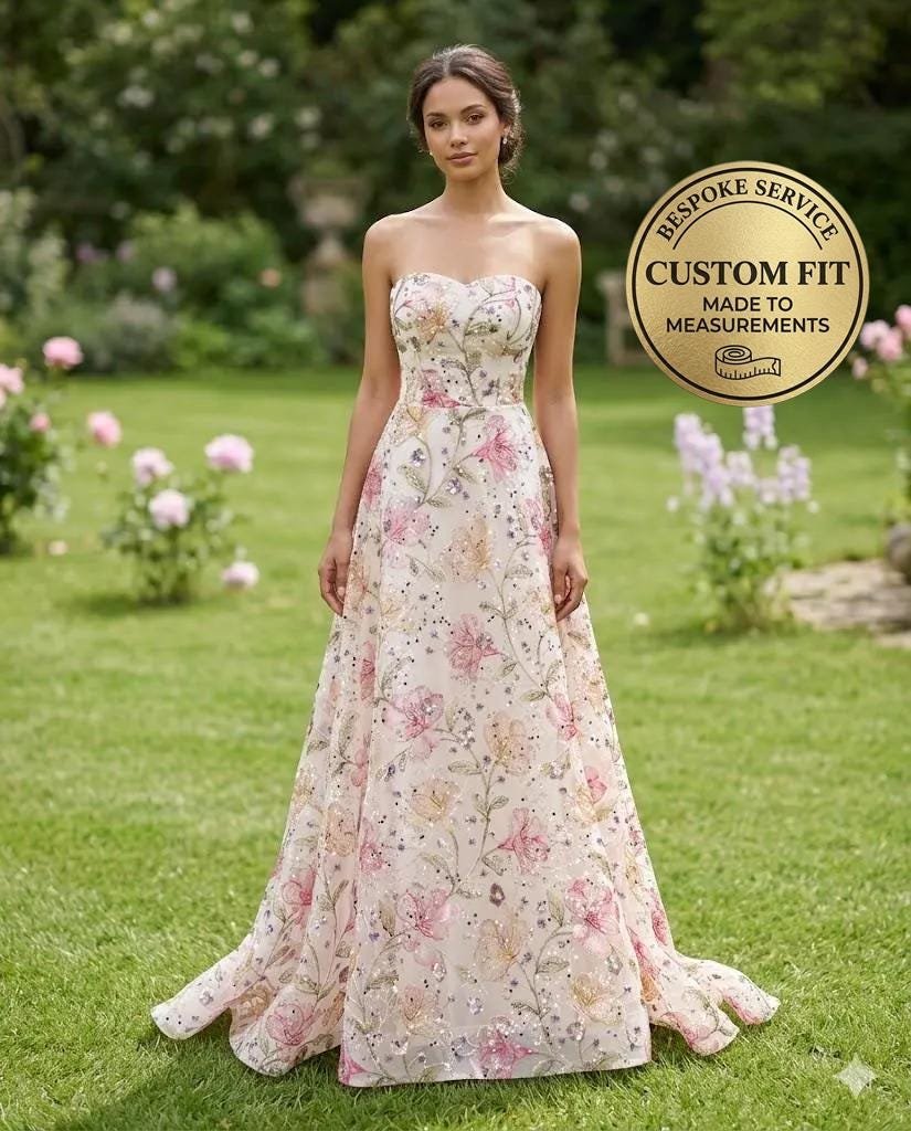 Custom Sparkly Light Pink Fairy Corset Prom Dress