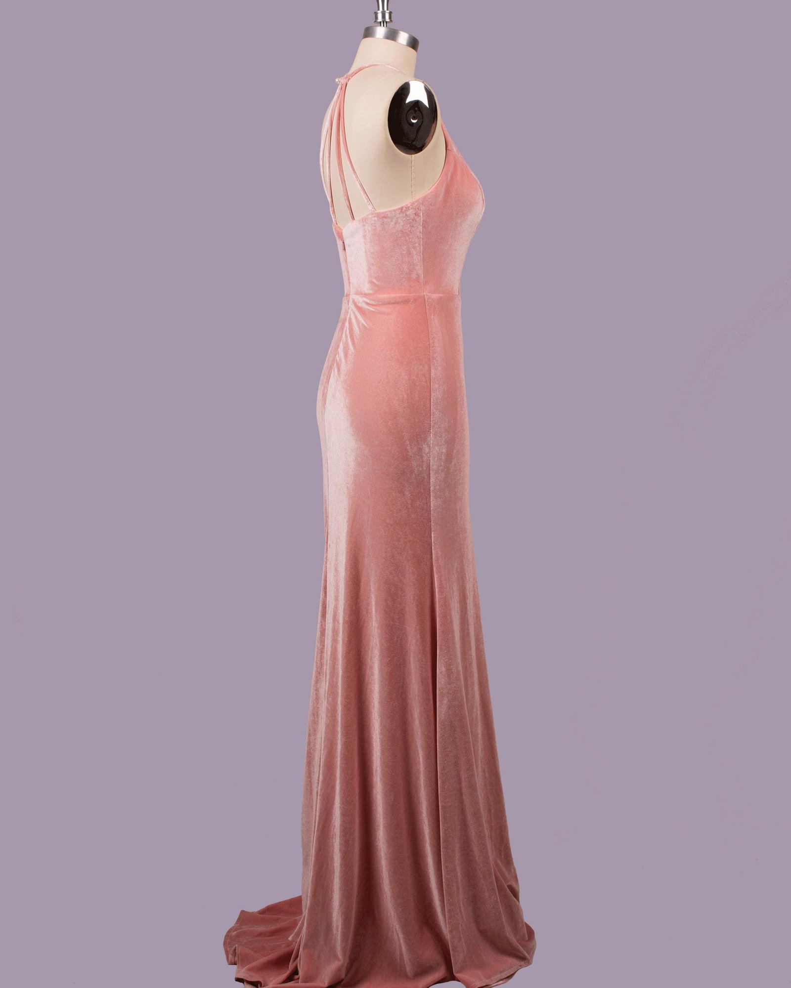 Pink Wedding Dress Ethereal Style, Custom Made Velvet Bridal Gown, Outdoor Wedding Wear - Image 4