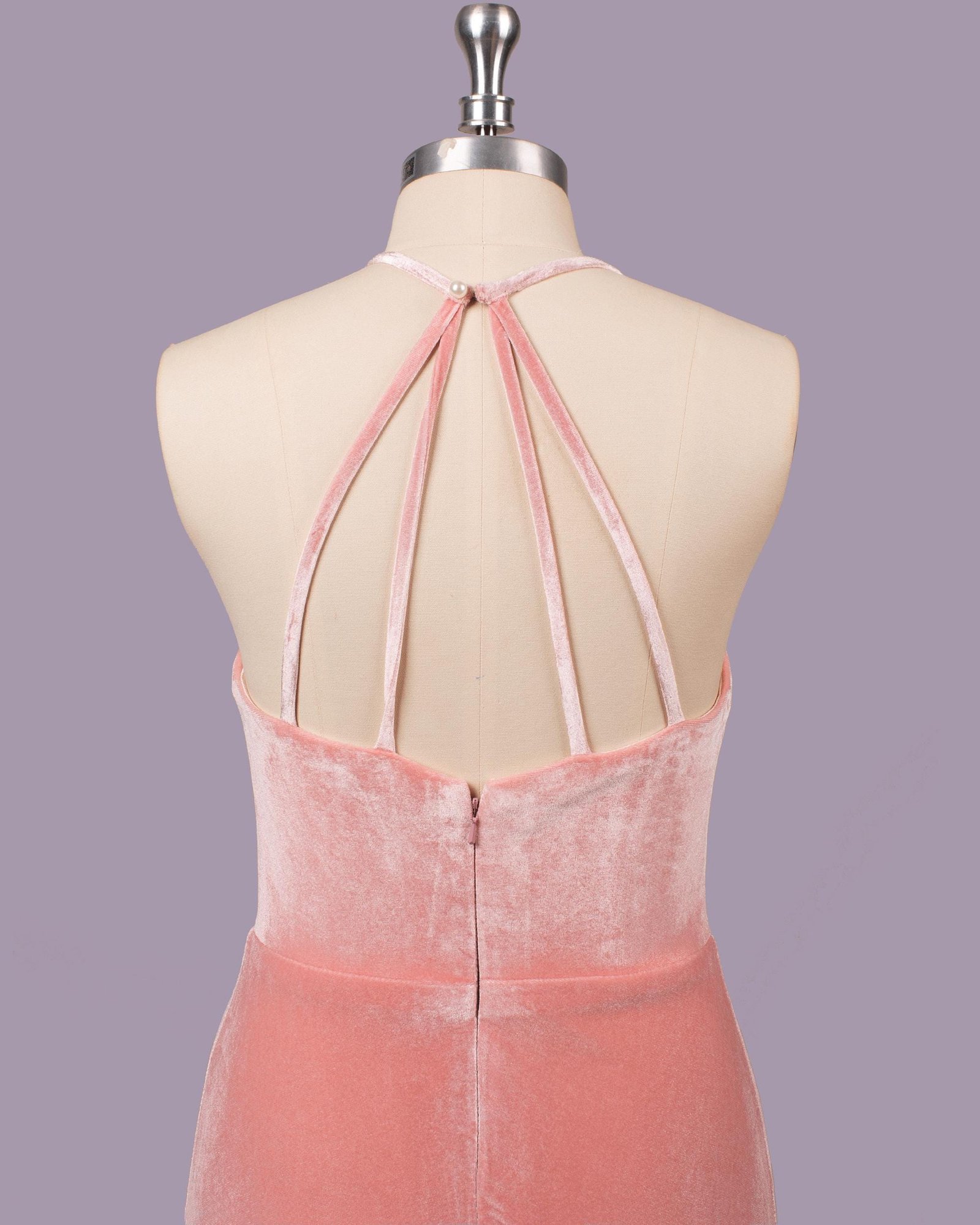 Pink Wedding Dress Ethereal Style, Custom Made Velvet Bridal Gown, Outdoor Wedding Wear - Image 6