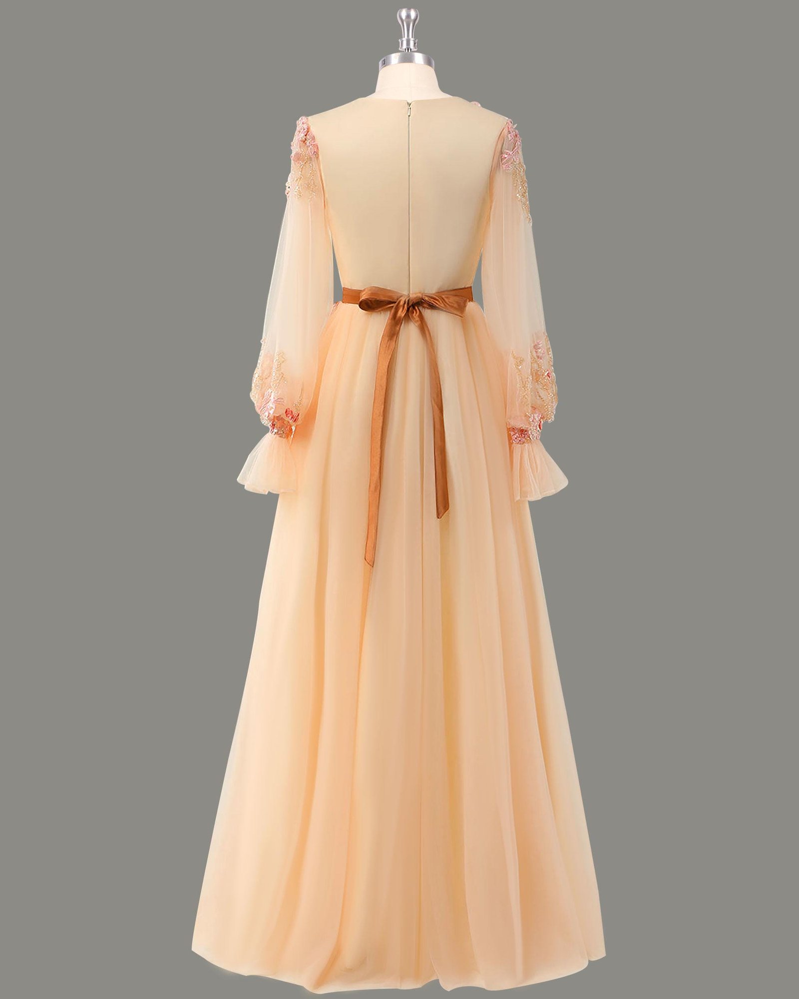 Prom Dress 2026 3D Floral Applique, Custom Made Beaded Evening Gown, Formal Gala Wear - Image 4