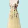 Custom Made Embroidery Evening Gown