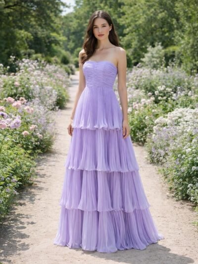 Custom Made Chiffon Evening Gown