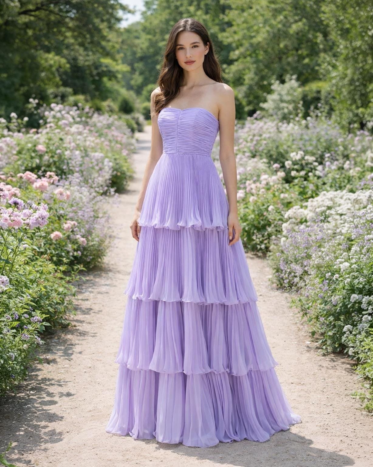 Custom Made Chiffon Evening Gown