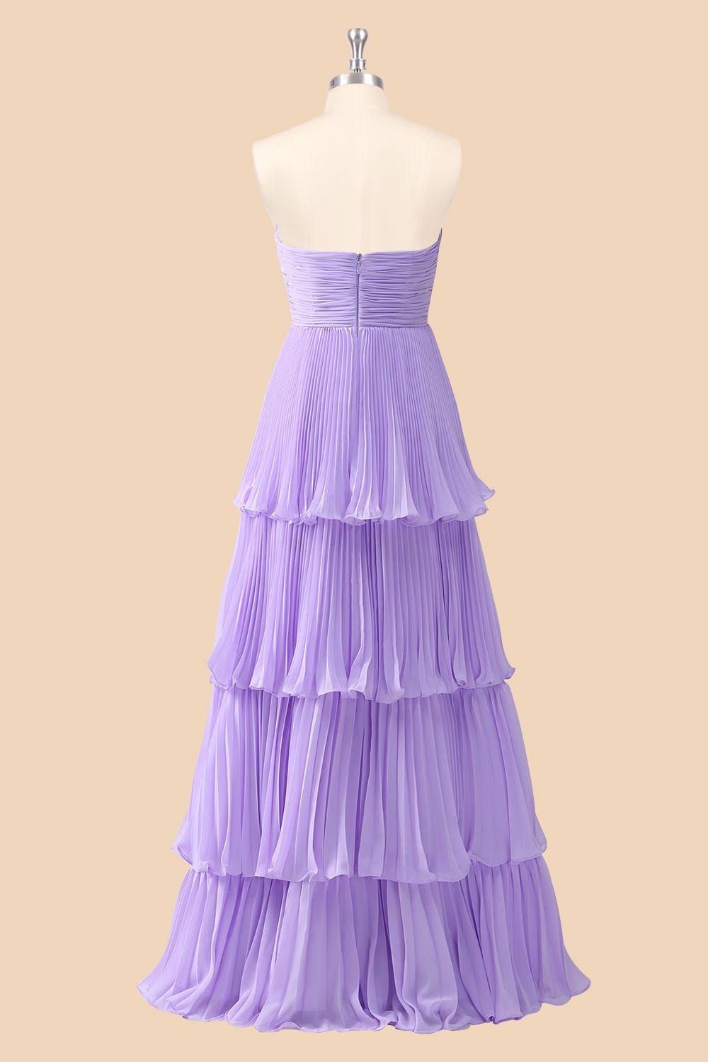 Purple Prom Dress 2026 Ethereal Style, Custom Made Chiffon Evening Gown, Formal Gala Wear - Image 5
