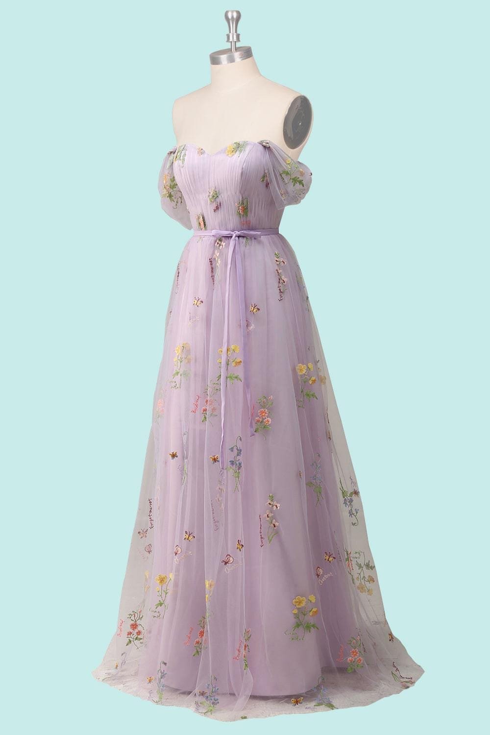 Custom Made Embroidery Evening Gown