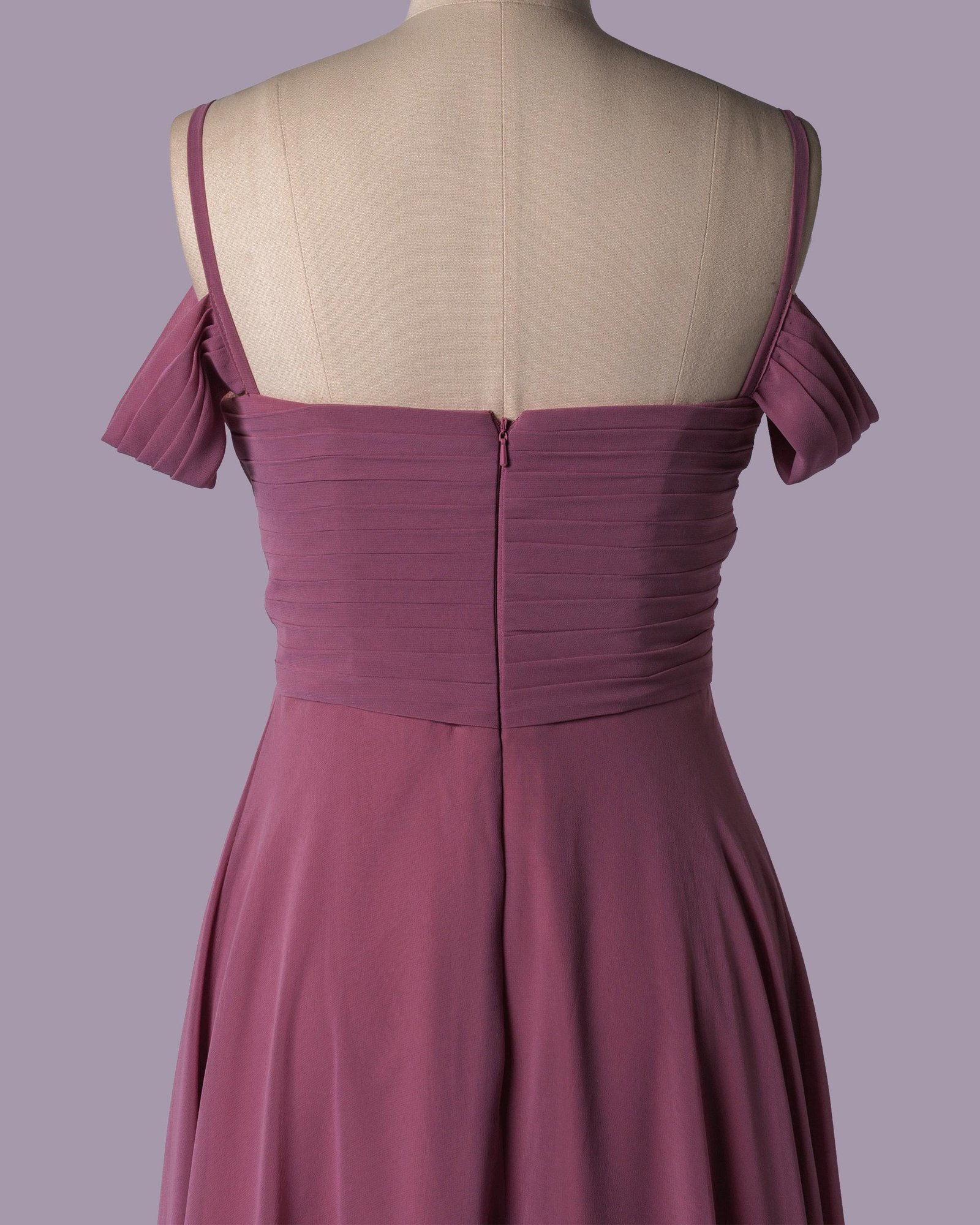 Purple Wedding Dress Ethereal Style, Custom Made Tulle Bridal Gown, Outdoor Wedding Wear - Image 6