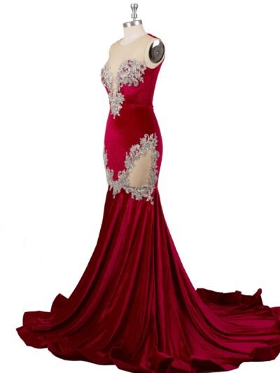 Custom Made Beaded Evening Gown