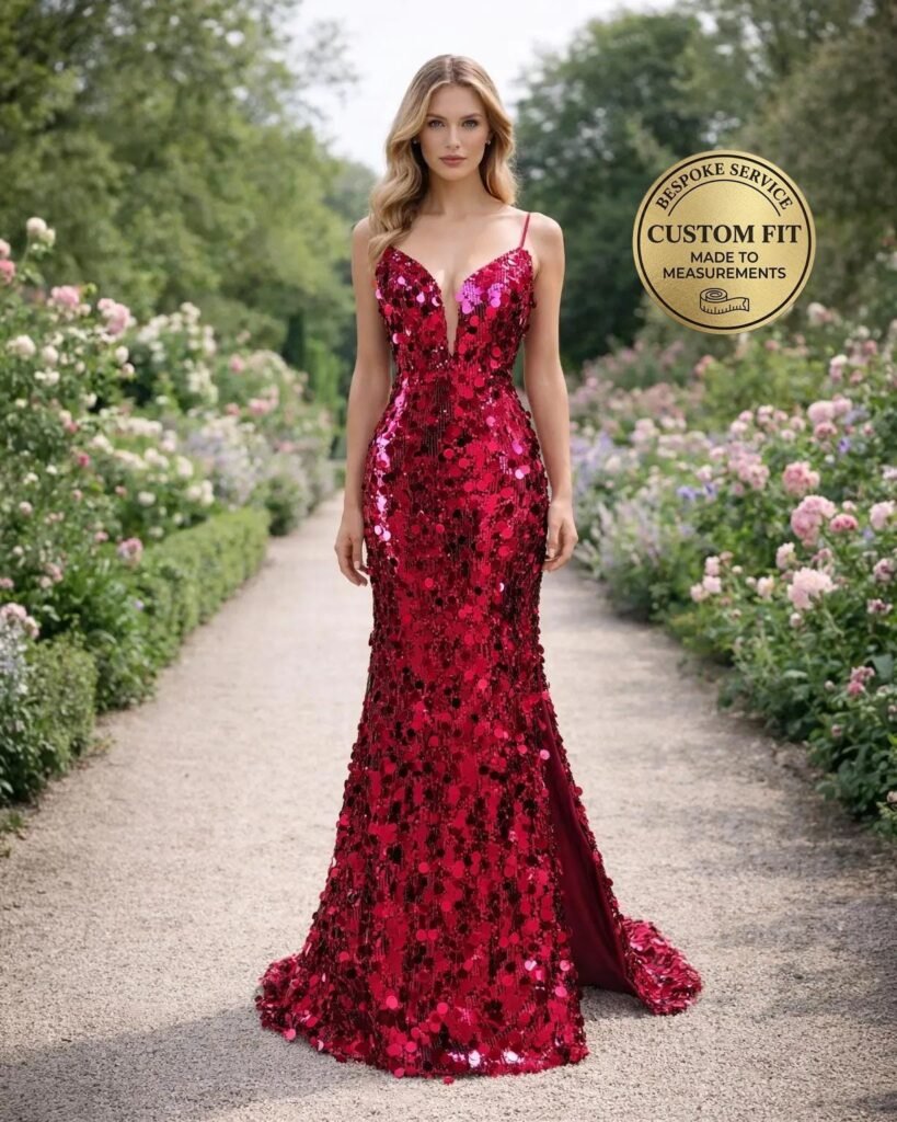 Red Prom Dress 2026 Glitter Maximalism
