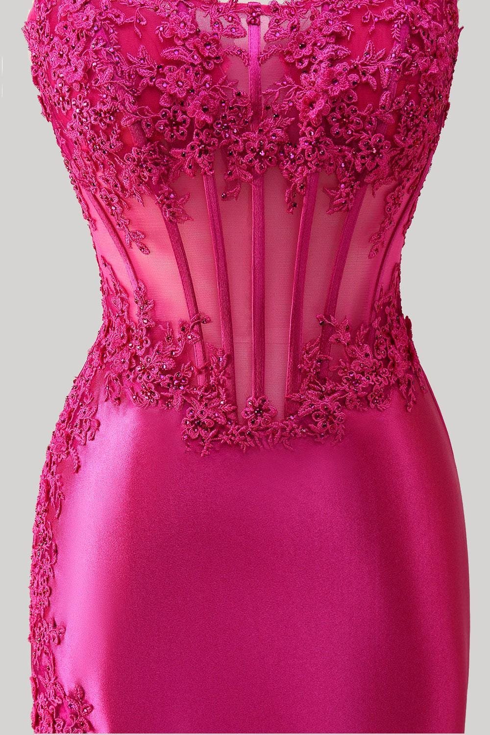 Red Prom Dress 3D Floral Applique, Custom Made Embroidery Evening Gown, Formal Gala Wear - Image 6