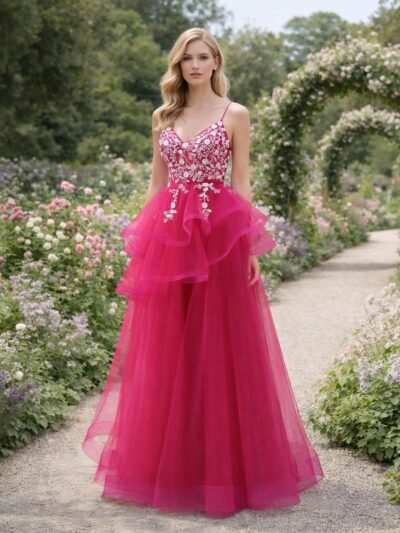 Custom Made Satin Evening Gown