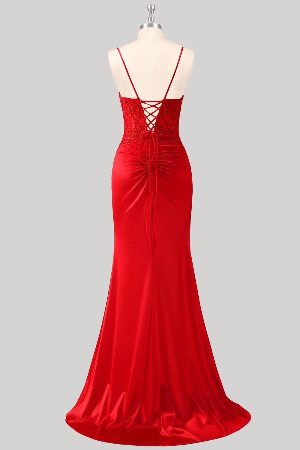 Red Wedding Dress Ethereal Style, Custom Made Crystal Bridal Gown, Outdoor Wedding Wear - Image 4