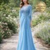 Sky blue Wedding Dress Regencycore Lace