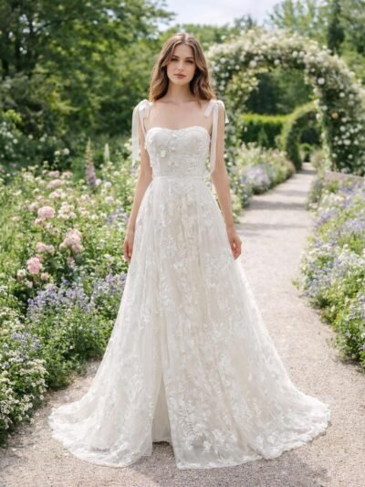 Custom Made Embroidery Bridal Gown