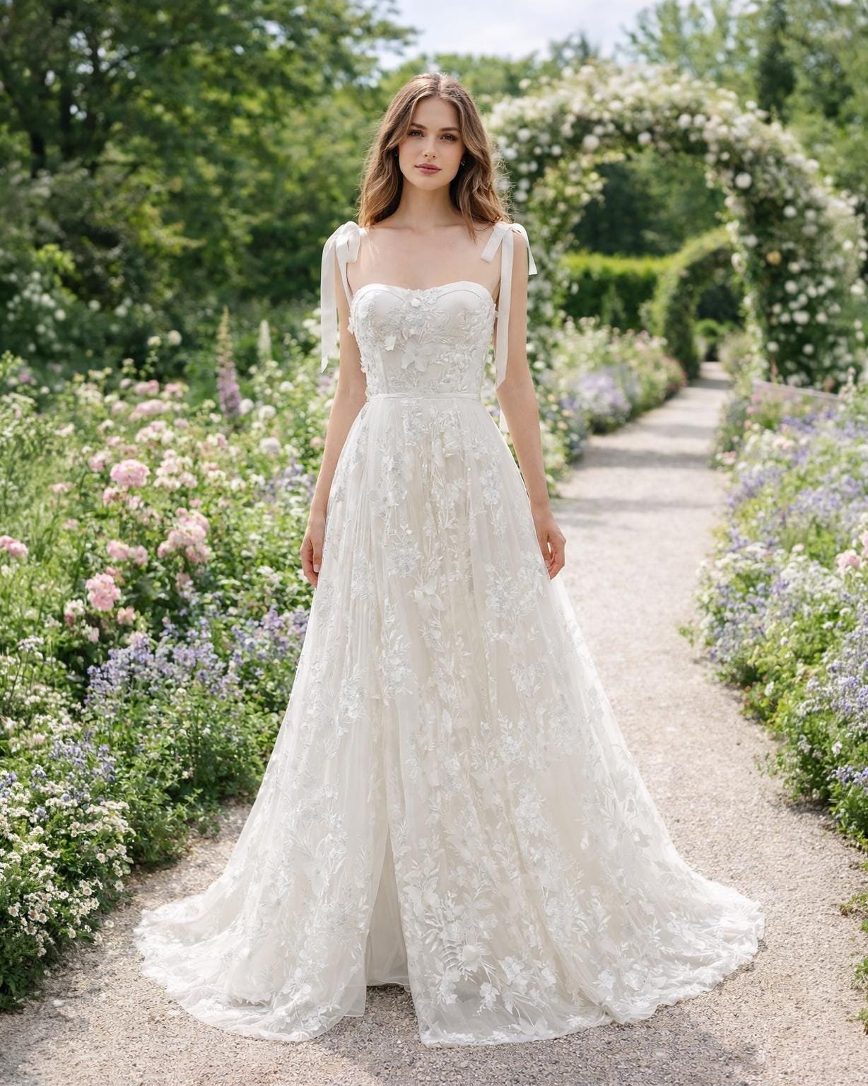 Custom Made Embroidery Bridal Gown