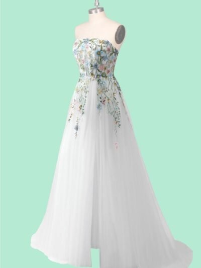 Custom Made Embroidery Bridal Gown