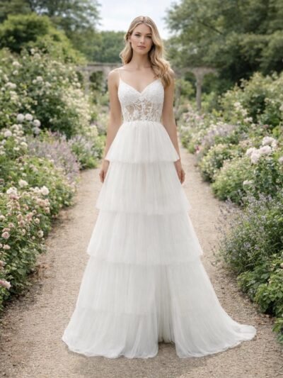 Custom Made Embroidery Bridal Gown