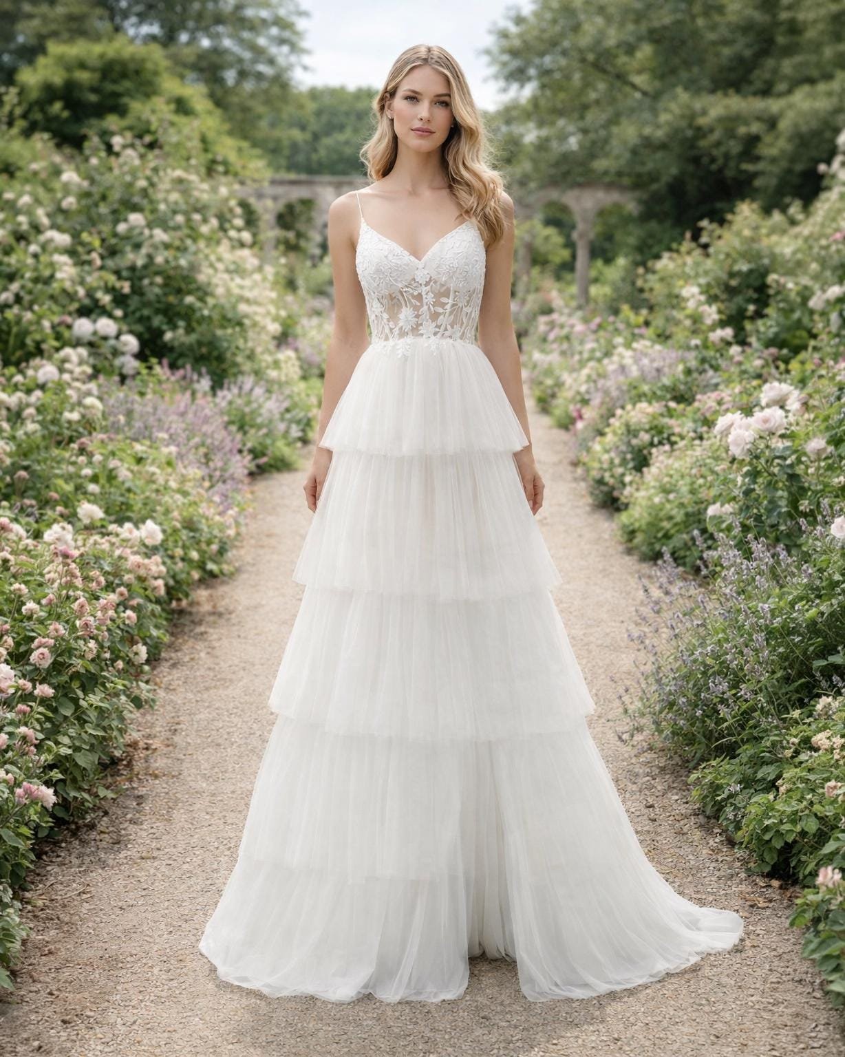 Custom Made Embroidery Bridal Gown