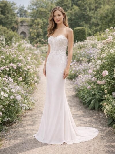 Custom Made Embroidery Bridal Gown