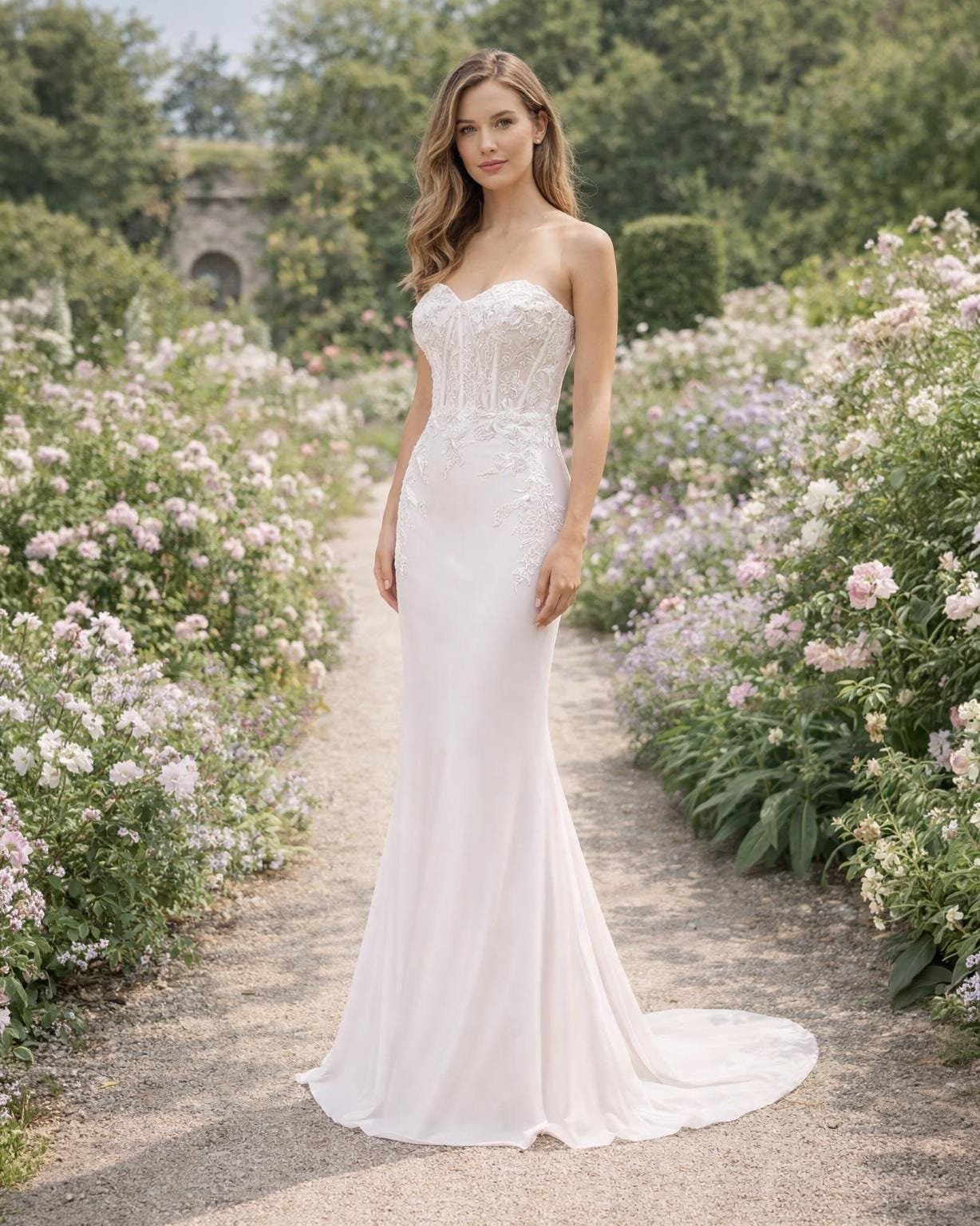 Custom Made Embroidery Bridal Gown