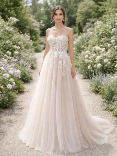 Custom Made Embroidery Bridal Gown