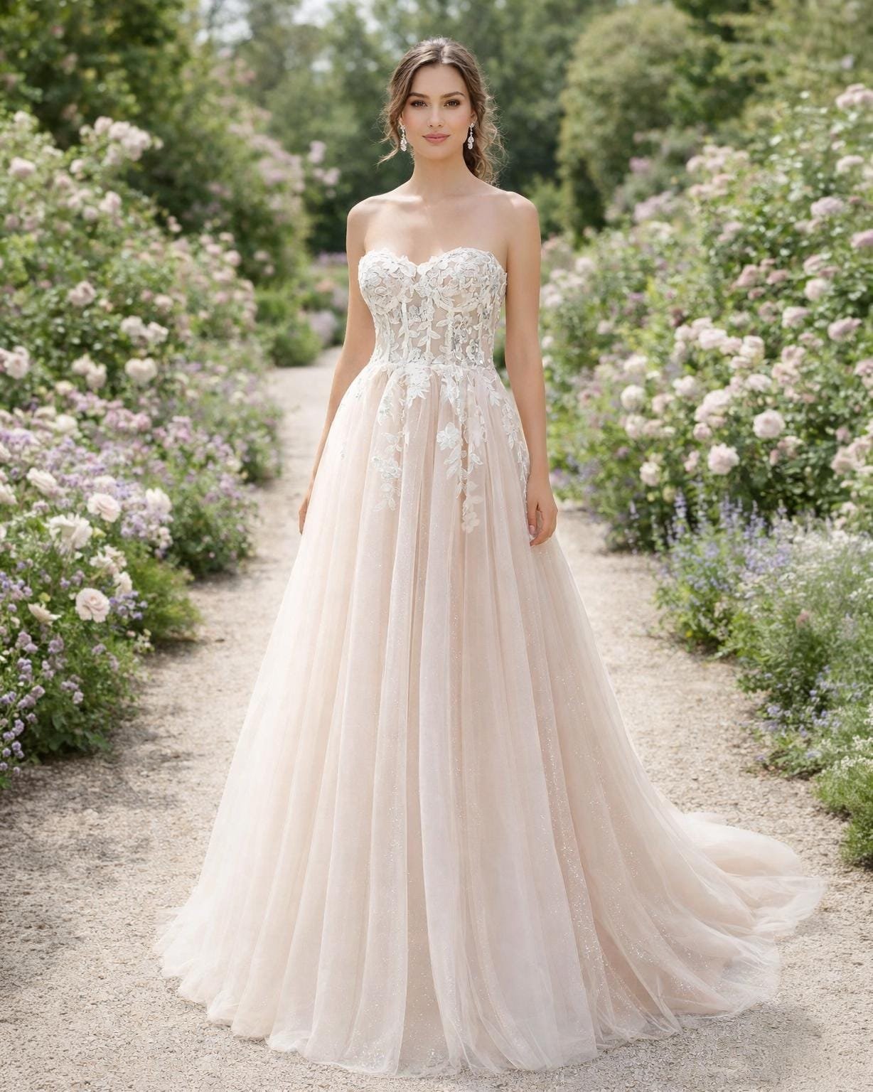 Custom Made Embroidery Bridal Gown