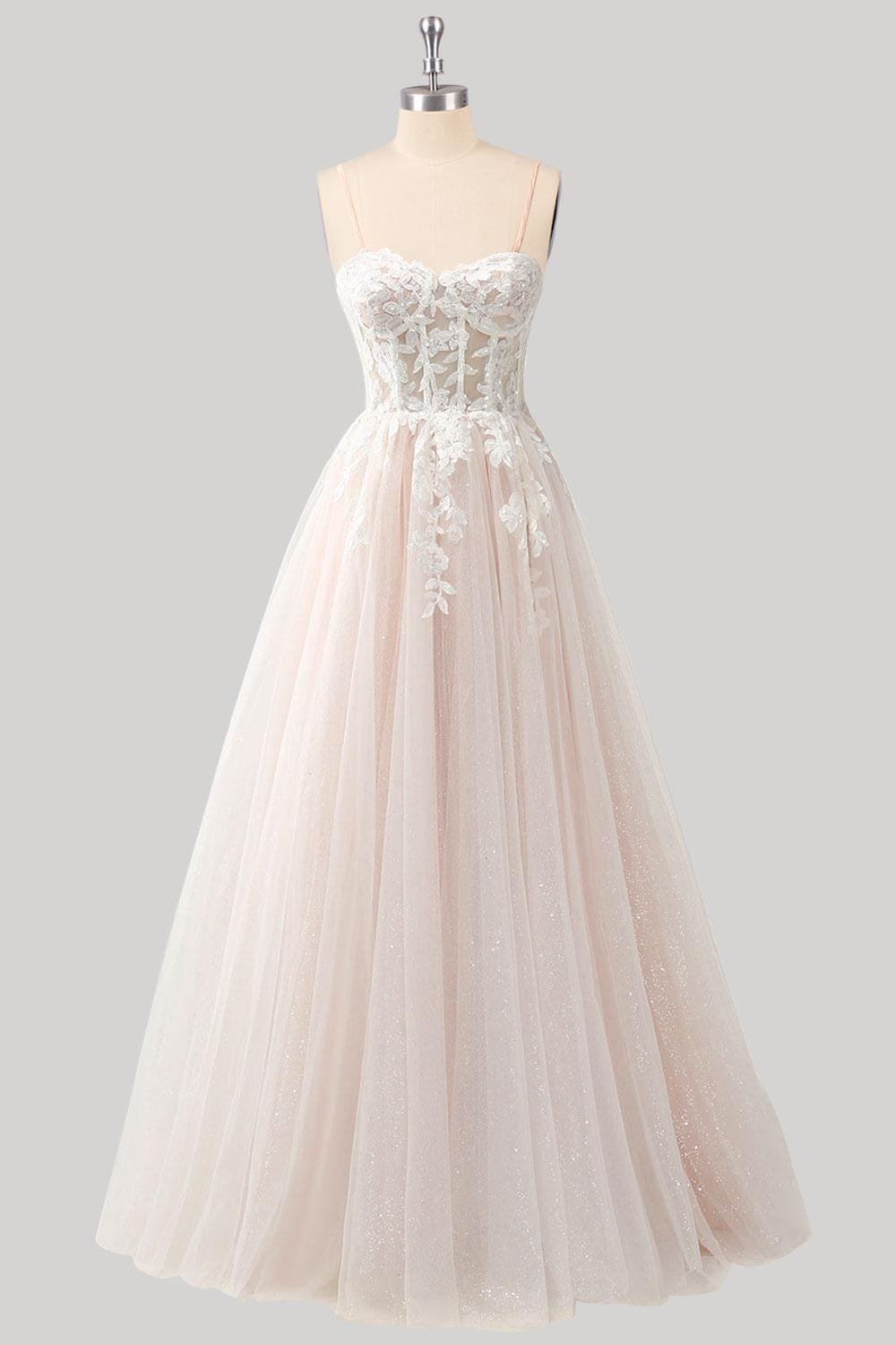 White Wedding Dress 3D Floral Applique, Custom Made Embroidery Bridal Gown, Outdoor Wedding Wear - Image 5