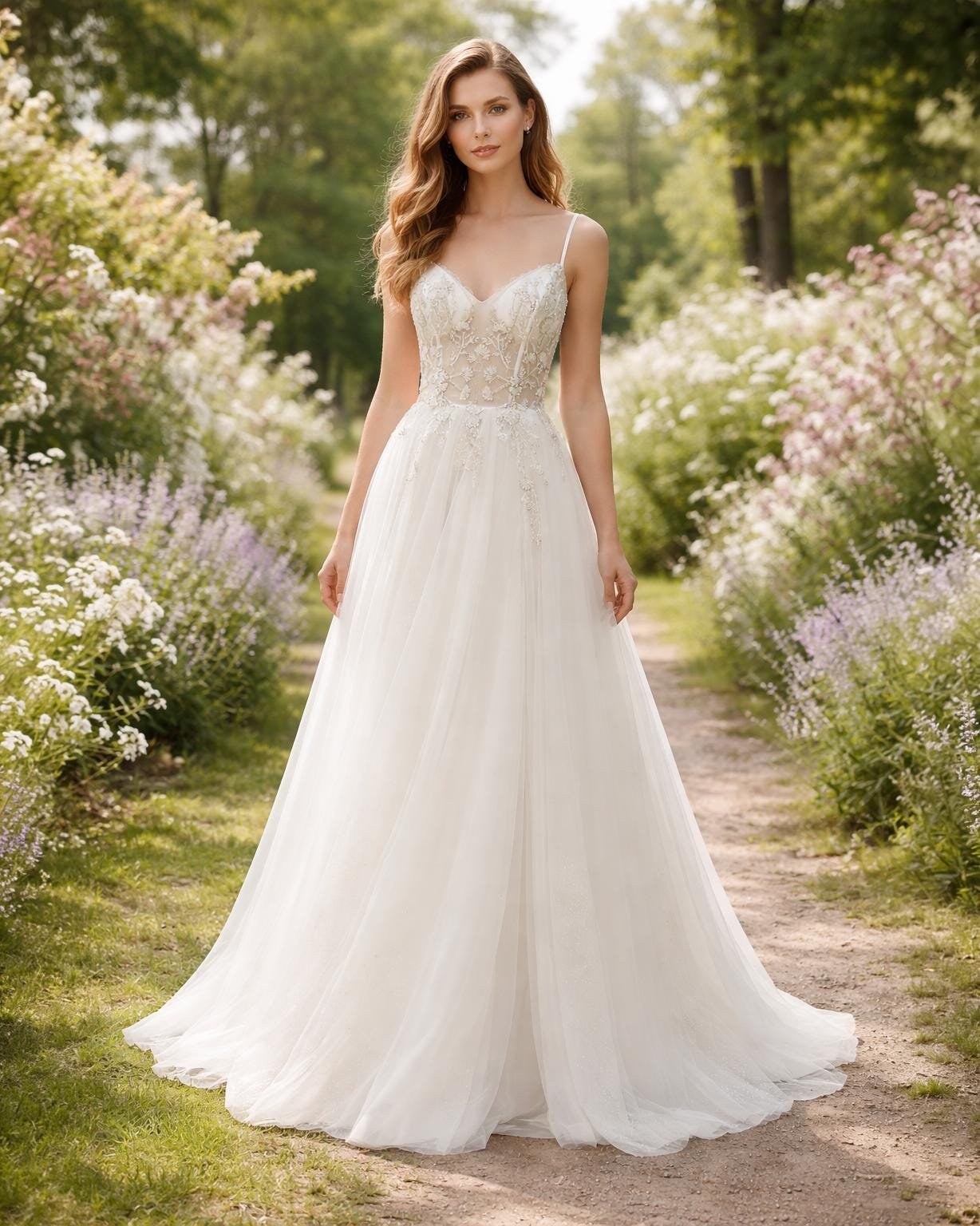 Custom Made Lace Bridal Gown