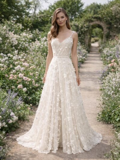 Custom Made Satin Bridal Gown