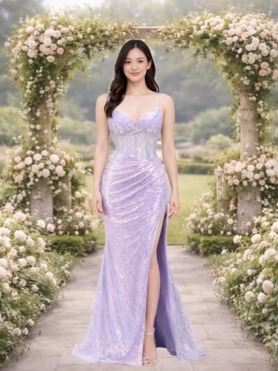 Custom Made Satin Evening Gown