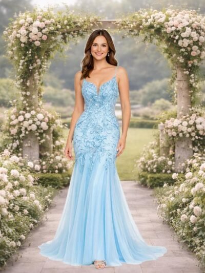 Custom Made Satin Evening Gown