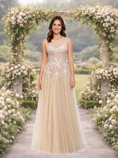 Custom Made Satin Evening Gown