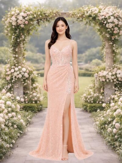 Custom Made Satin Evening Gown
