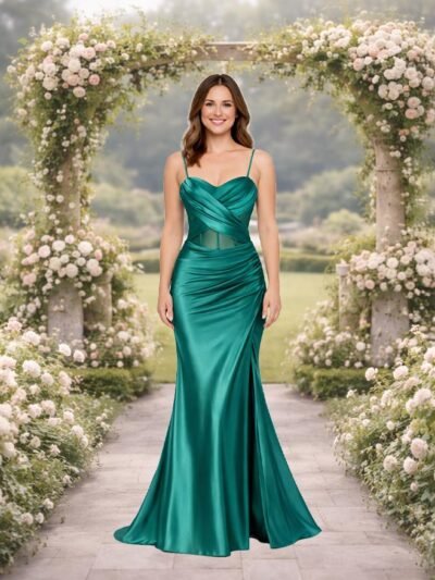 Custom Made Satin Evening Gown