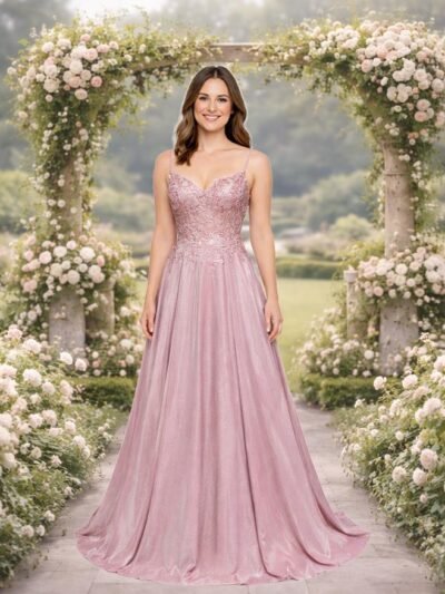 Custom Made Crystal Evening Gown