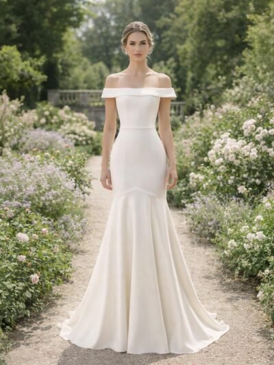 Custom Made Satin Bridal Gown