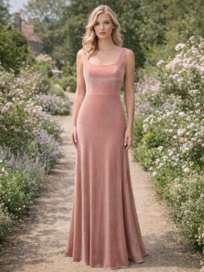 Custom Made Velvet Bridal Gown