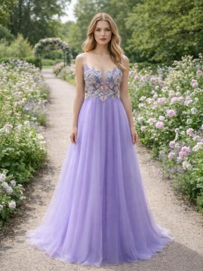 Custom Made Satin Evening Gown