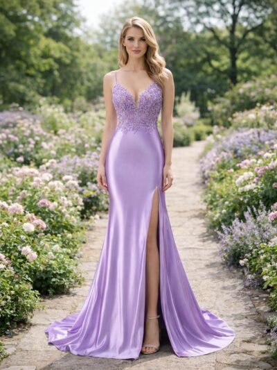 Custom Made Beaded Evening Gown