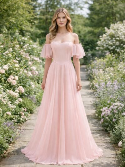 Custom Made Chiffon Bridal Gown