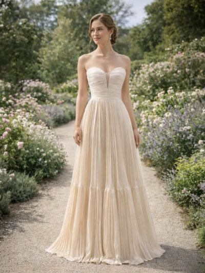 Custom Made Satin Evening Gown