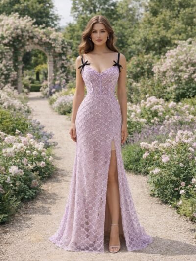 Custom Made Satin Evening Gown