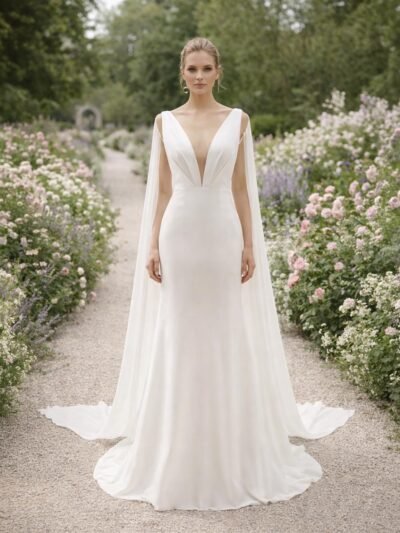 Custom Made Chiffon Bridal Gown