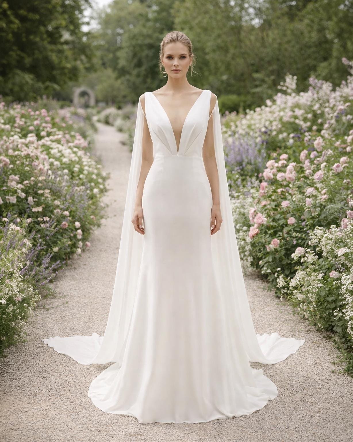 Custom Made Chiffon Bridal Gown