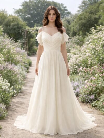 Custom Made Chiffon Bridal Gown