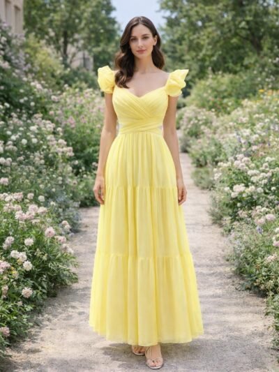 Custom Made Chiffon Bridal Gown