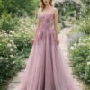 Custom Made Embroidery Evening Gown