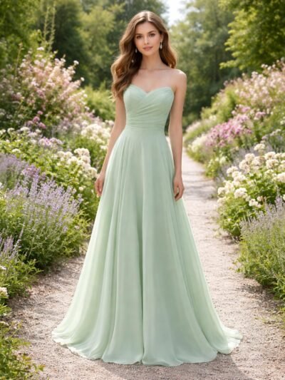 Custom Made Satin Evening Gown