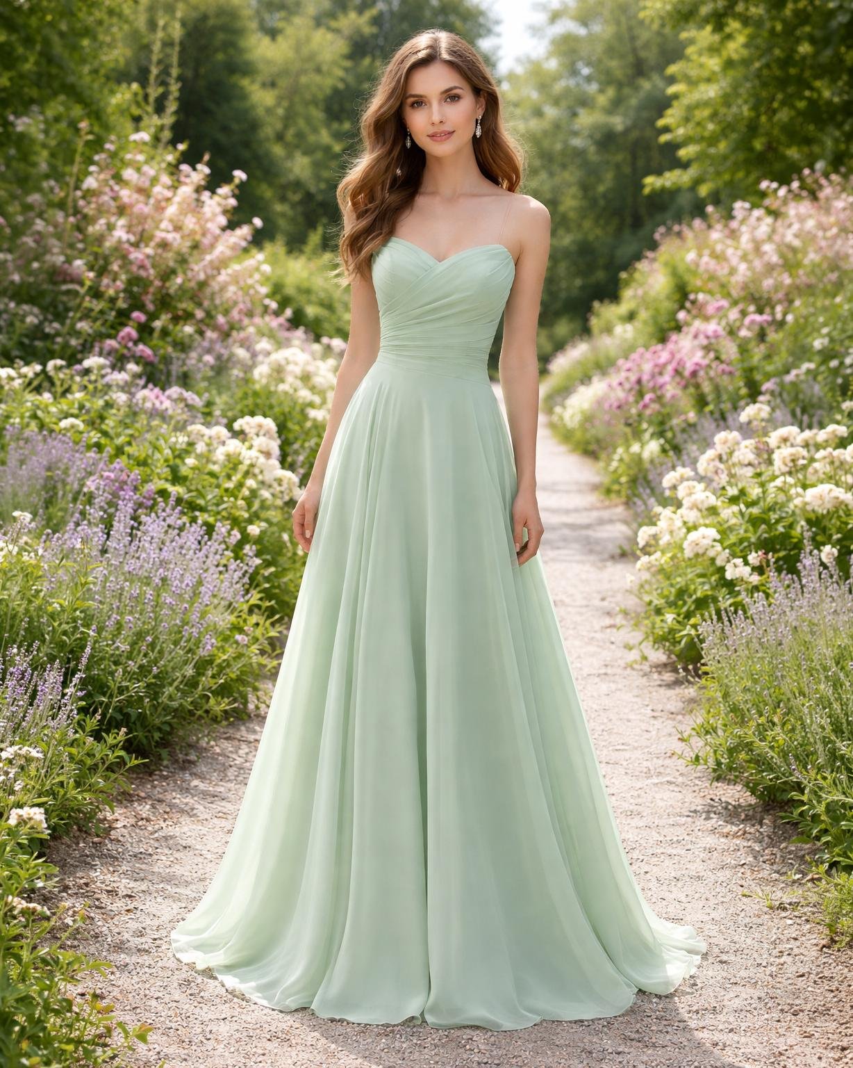 Custom Made Satin Evening Gown